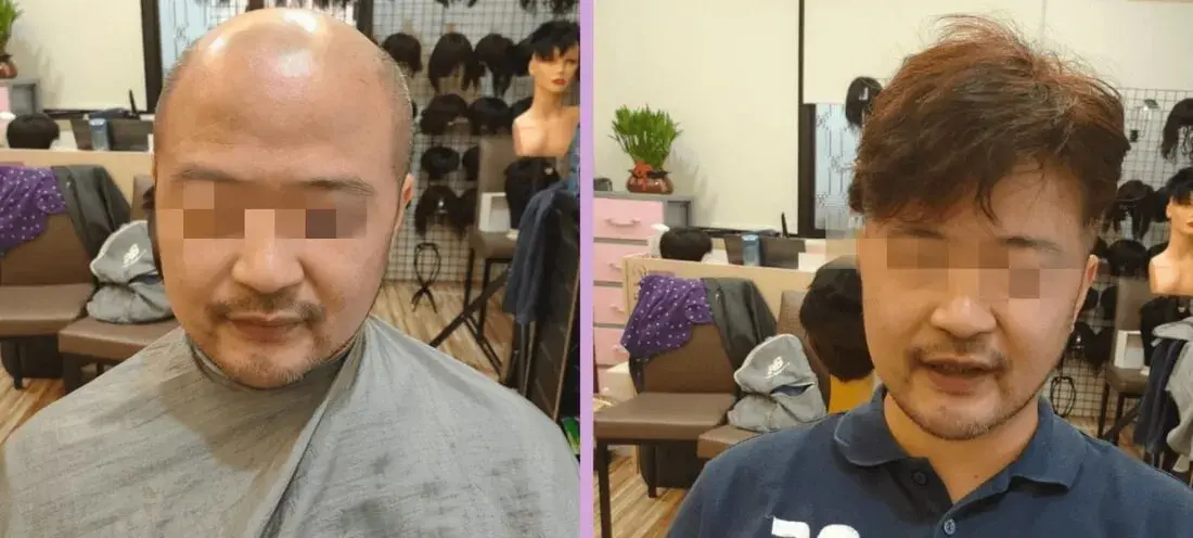 戴上假髮後變型男