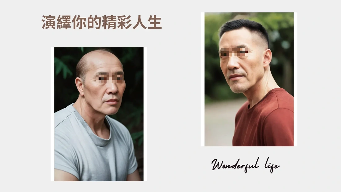微增髮片讓禿頭改寸頭型男